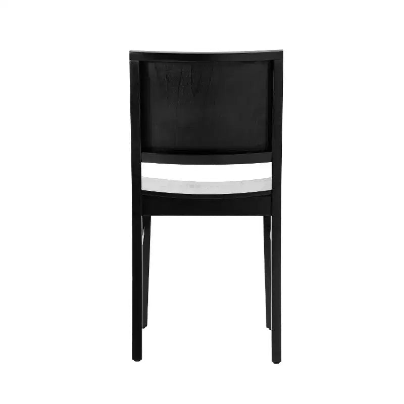 Flash Furniture 2 Pack Naples Commercial Grade Solid Wood Dining Chairs with Curved Backrests