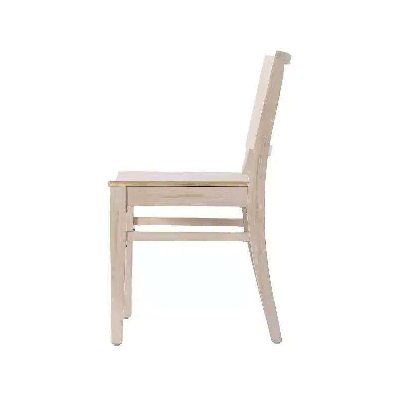 Flash Furniture 2 Pack Naples Commercial Grade Solid Wood Dining Chairs with Curved Backrests