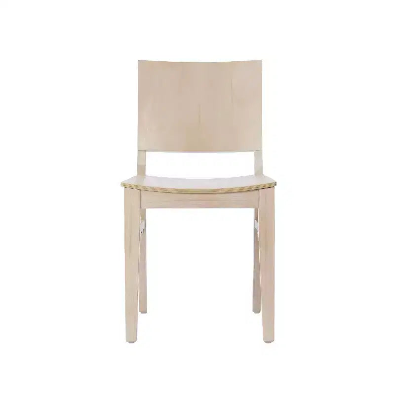Flash Furniture 2 Pack Naples Commercial Grade Solid Wood Dining Chairs with Curved Backrests