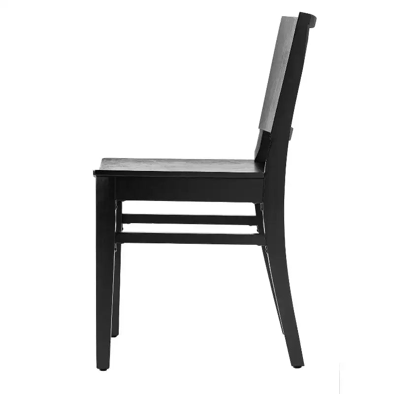 Flash Furniture 2 Pack Naples Commercial Grade Solid Wood Dining Chairs with Curved Backrests