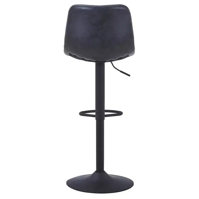 LeisureMod Tilbury Modern Adjustable Bar Stool Set of 2 with Footrest and Swivel, Counter Height Chairs for Kitchen Island, Breakfast Bar, or Home Bar