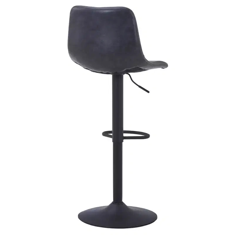 LeisureMod Tilbury Modern Adjustable Bar Stool Set of 2 with Footrest and Swivel, Counter Height Chairs for Kitchen Island, Breakfast Bar, or Home Bar