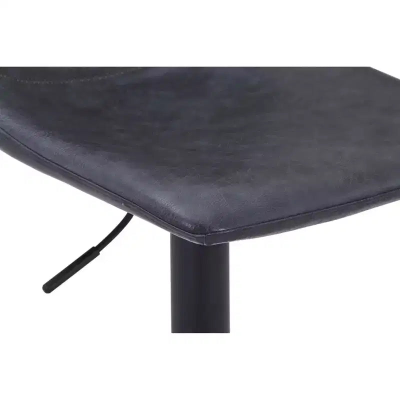 LeisureMod Tilbury Modern Adjustable Bar Stool Set of 2 with Footrest and Swivel, Counter Height Chairs for Kitchen Island, Breakfast Bar, or Home Bar