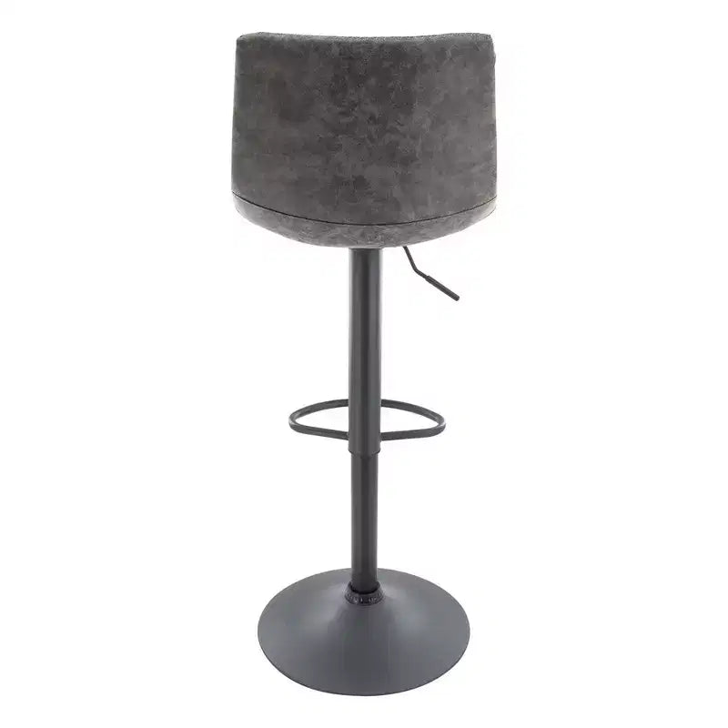 LeisureMod Tilbury Modern Adjustable Bar Stool Set of 2 with Footrest and Swivel, Counter Height Chairs for Kitchen Island, Breakfast Bar, or Home Bar