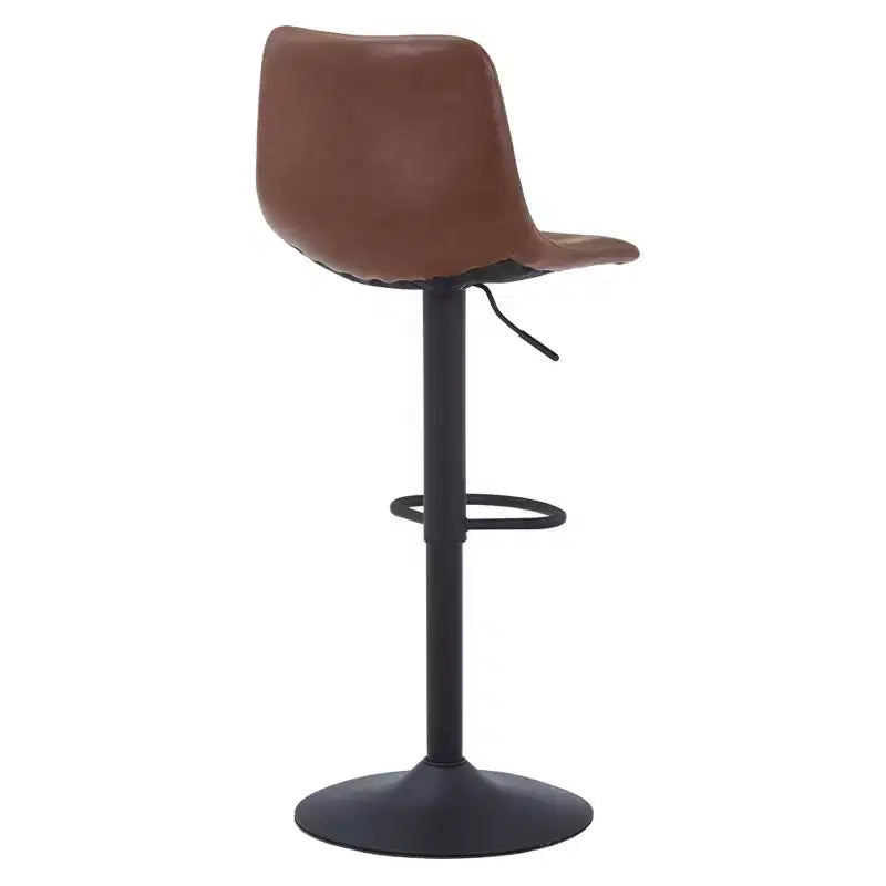 LeisureMod Tilbury Modern Adjustable Bar Stool Set of 2 with Footrest and Swivel, Counter Height Chairs for Kitchen Island, Breakfast Bar, or Home Bar