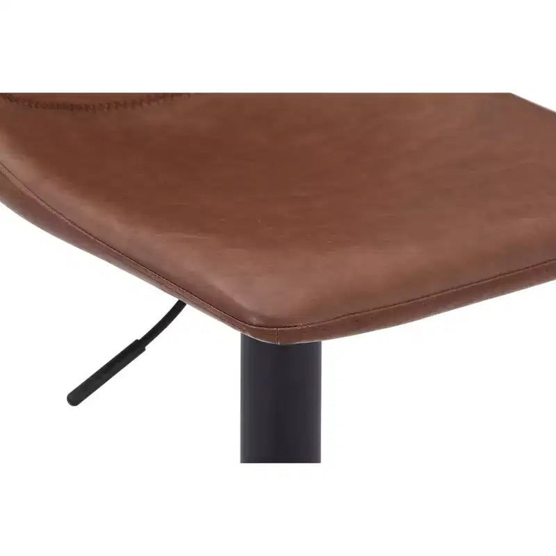 LeisureMod Tilbury Modern Adjustable Bar Stool Set of 2 with Footrest and Swivel, Counter Height Chairs for Kitchen Island, Breakfast Bar, or Home Bar