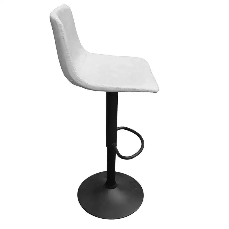 LeisureMod Tilbury Modern Adjustable Bar Stool Set of 2 with Footrest and Swivel, Counter Height Chairs for Kitchen Island, Breakfast Bar, or Home Bar