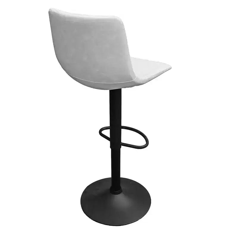LeisureMod Tilbury Modern Adjustable Bar Stool Set of 2 with Footrest and Swivel, Counter Height Chairs for Kitchen Island, Breakfast Bar, or Home Bar