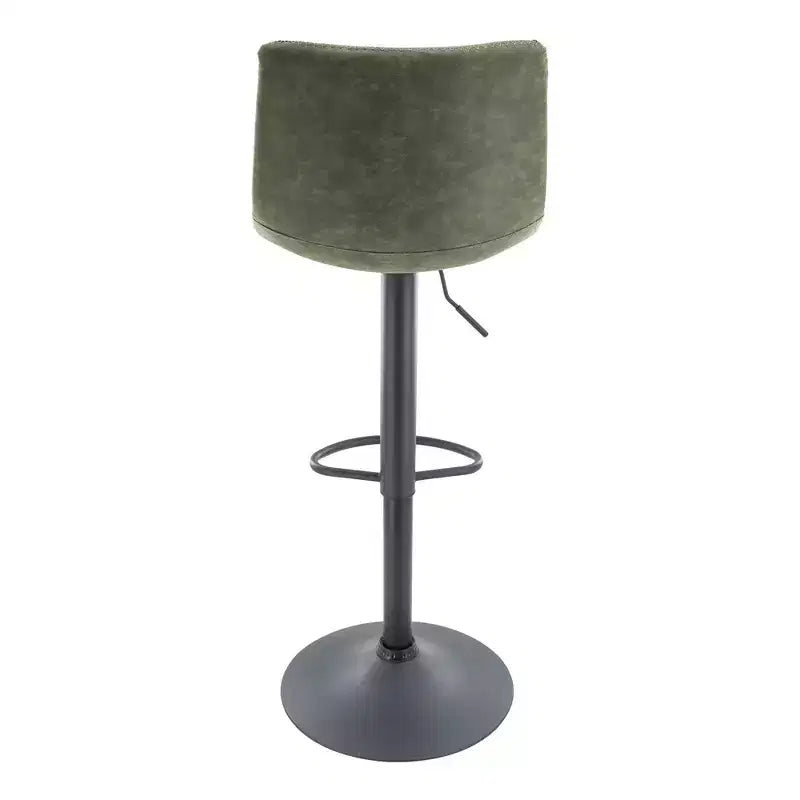LeisureMod Tilbury Modern Adjustable Bar Stool Set of 2 with Footrest and Swivel, Counter Height Chairs for Kitchen Island, Breakfast Bar, or Home Bar
