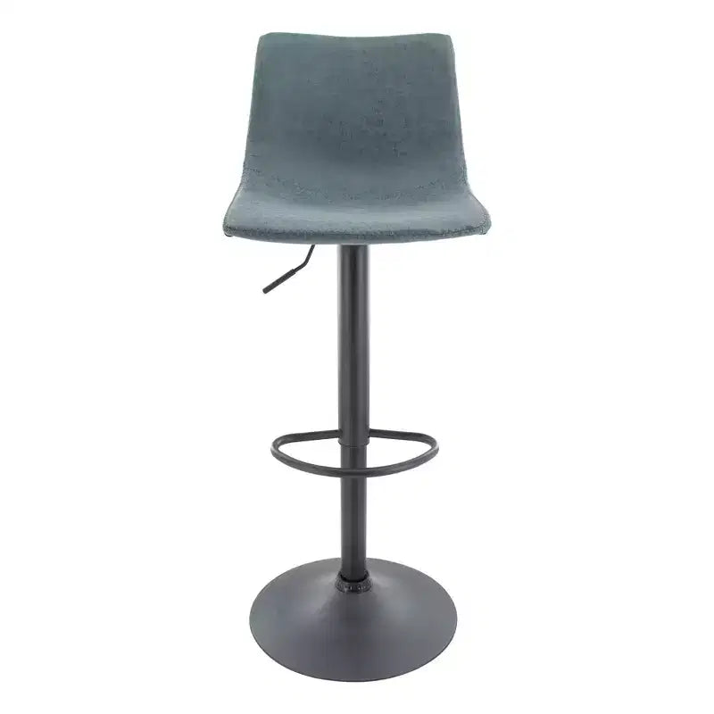 LeisureMod Tilbury Modern Adjustable Bar Stool Set of 2 with Footrest and Swivel, Counter Height Chairs for Kitchen Island, Breakfast Bar, or Home Bar