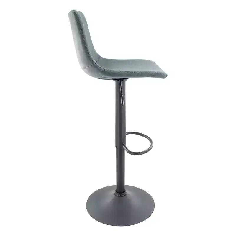 LeisureMod Tilbury Modern Adjustable Bar Stool Set of 2 with Footrest and Swivel, Counter Height Chairs for Kitchen Island, Breakfast Bar, or Home Bar