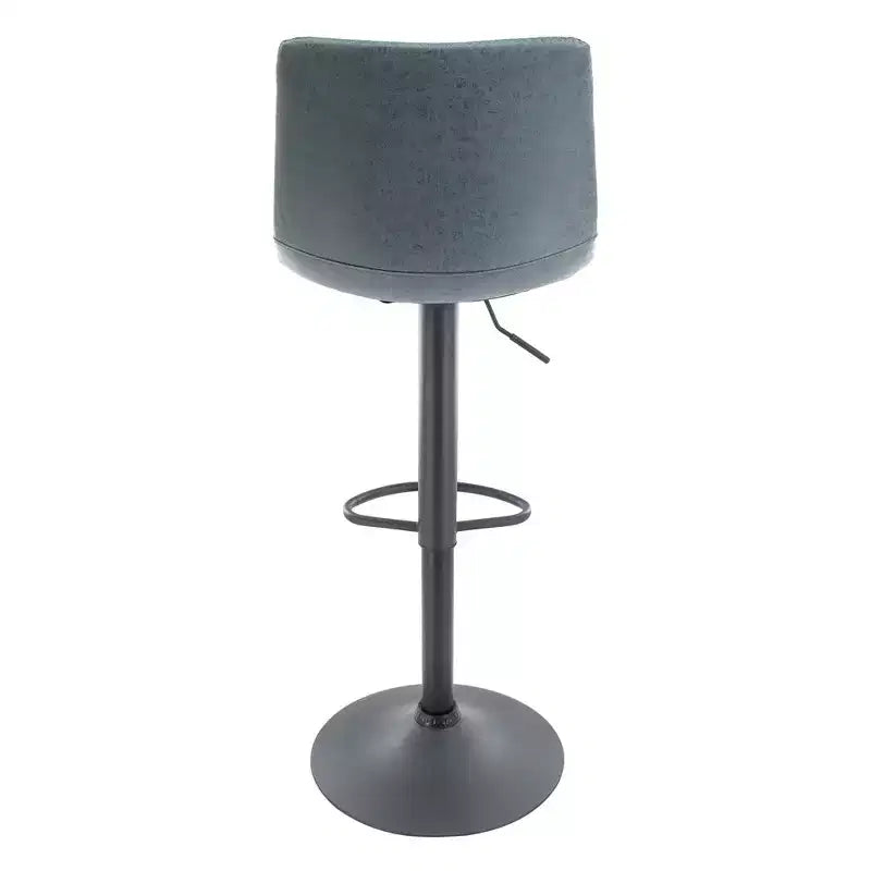 LeisureMod Tilbury Modern Adjustable Bar Stool Set of 2 with Footrest and Swivel, Counter Height Chairs for Kitchen Island, Breakfast Bar, or Home Bar