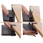 Ampio Vassoio Tastiera Estraibile e Regolabile con Morsetto – Adatto a Scrivanie fino a 3,8 cm di Spessore