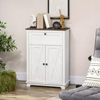 Credenza in stile rustico con ante, cassetto e ripiano regolabile