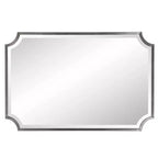 Specchio da parete a scudo con cornice in acciaio inossidabile 36x24 pollici