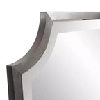 Specchio da parete a scudo con cornice in acciaio inossidabile 36x24 pollici