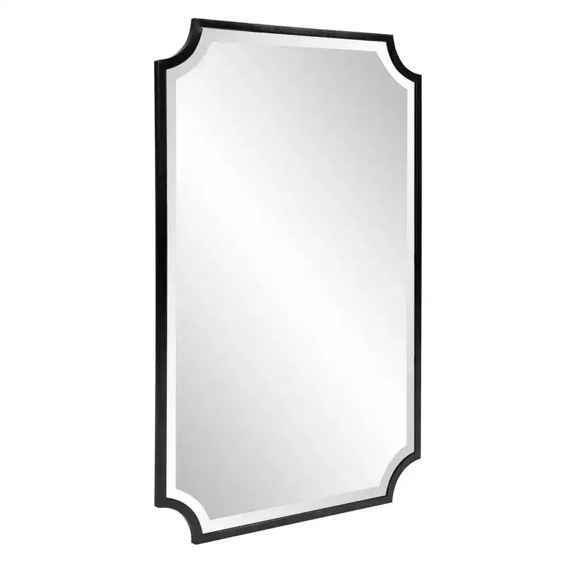 36x24 Inch Stainless Steel Framed Shield Wall Mirror