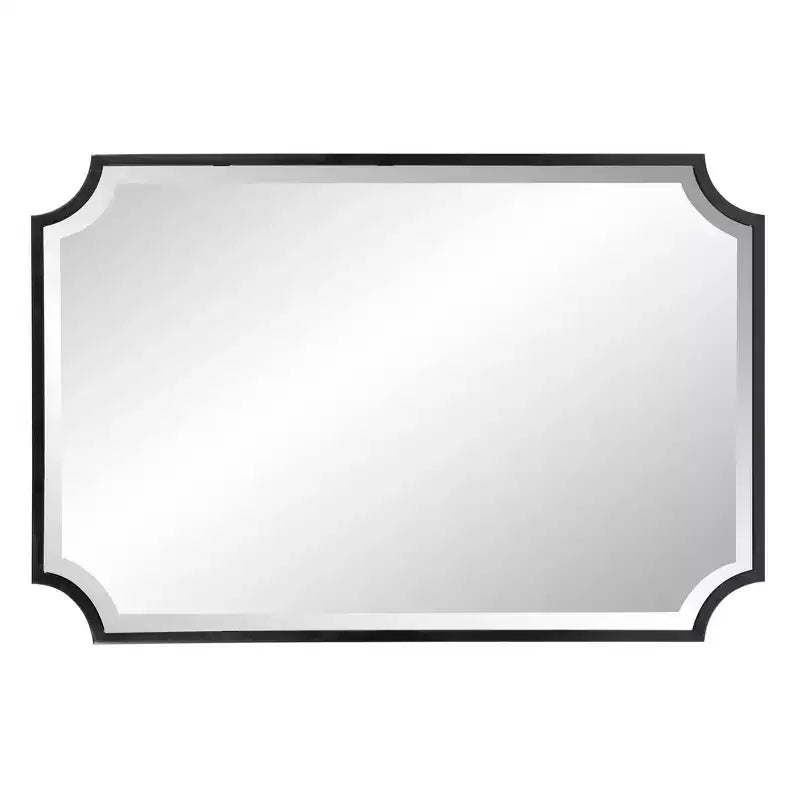 36x24 Inch Stainless Steel Framed Shield Wall Mirror