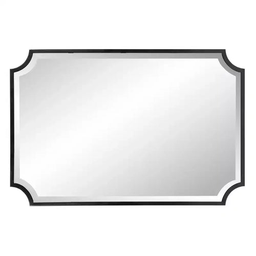 36x24 Inch Stainless Steel Framed Shield Wall Mirror