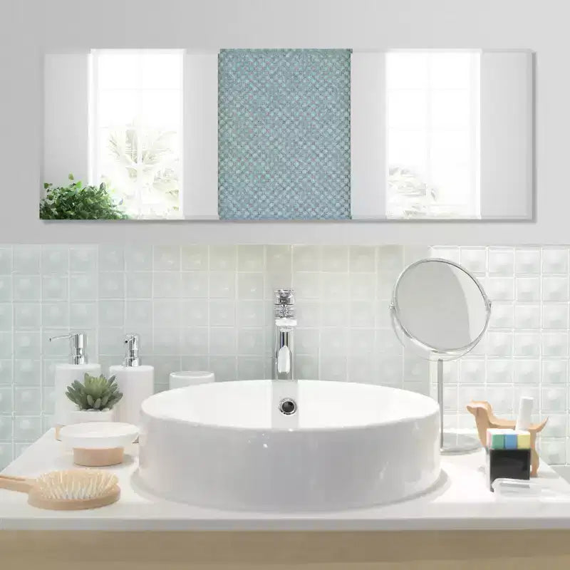 43 x 15 Inch Wall-Mounted Frameless Mirror – Hang Vertically or Horizontally