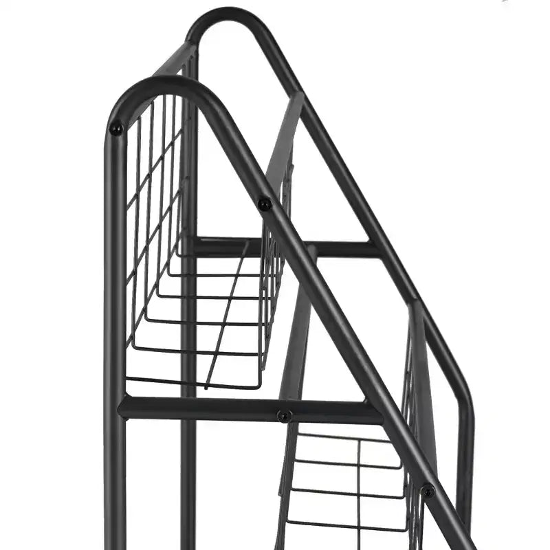 Small Freestanding Metal Frame Bookshelf for Small Spaces