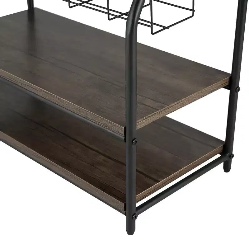 Small Freestanding Metal Frame Bookshelf for Small Spaces