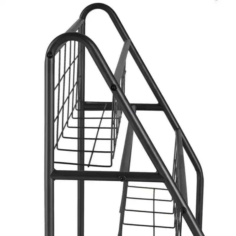 Small Freestanding Metal Frame Bookshelf for Small Spaces