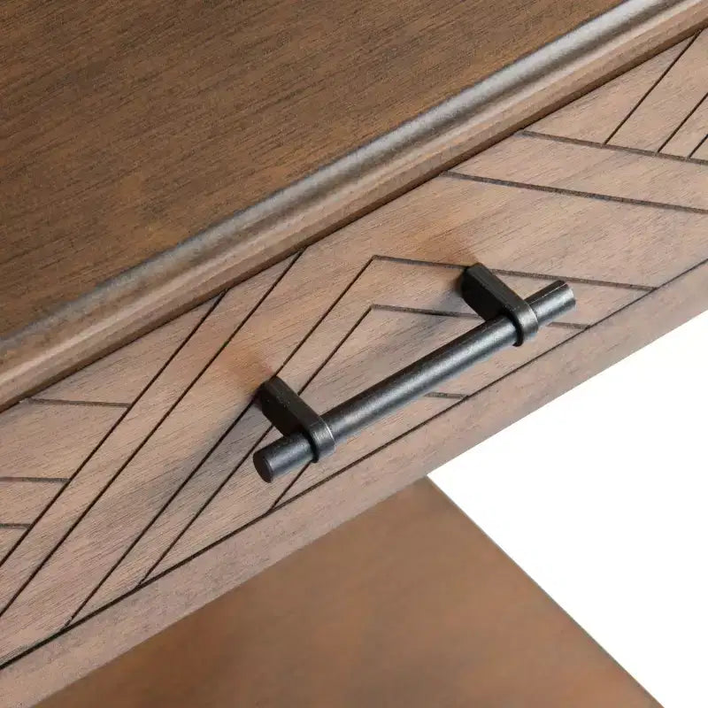 1-Drawer Classic Accent Side Table – Turned Legs & Carved Wood Detail