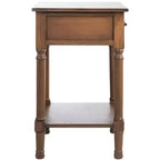 Tavolino d'appoggio classico con 1 cassetto - Gambe tornite e dettagli in legno intagliato