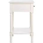 Tavolino d'appoggio classico con 1 cassetto - Gambe tornite e dettagli in legno intagliato