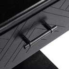 Tavolino d'appoggio classico con 1 cassetto - Gambe tornite e dettagli in legno intagliato