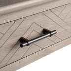 Tavolino d'appoggio classico con 1 cassetto - Gambe tornite e dettagli in legno intagliato