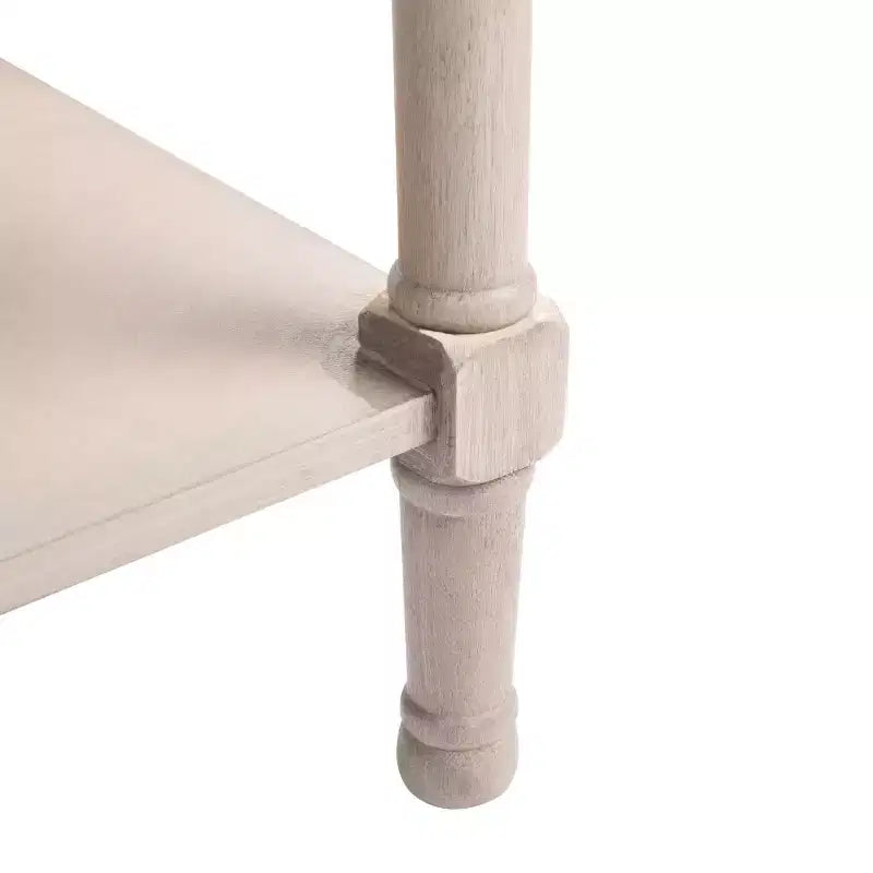 1-Drawer Classic Accent Side Table – Turned Legs & Carved Wood Detail