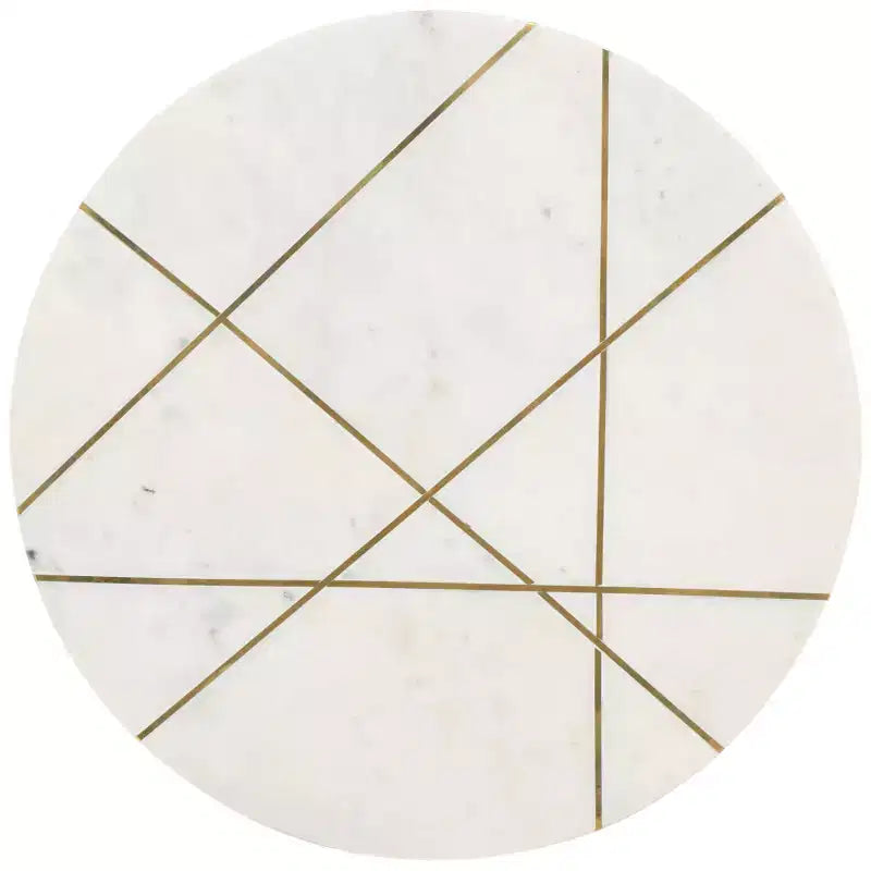 Copper Marble Side Table – Sleek Modern Accent Table