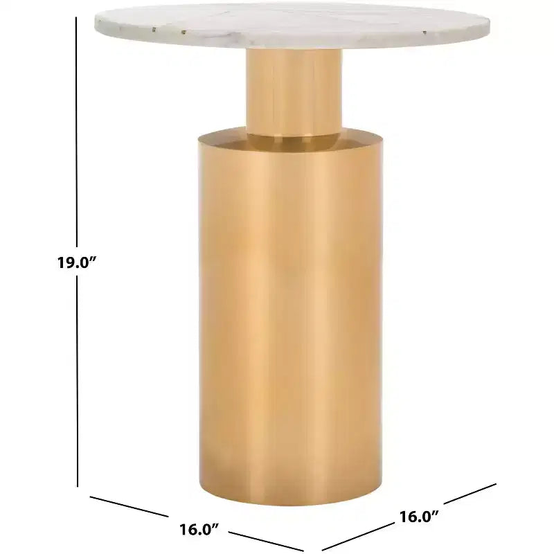 Copper Marble Side Table – Sleek Modern Accent Table