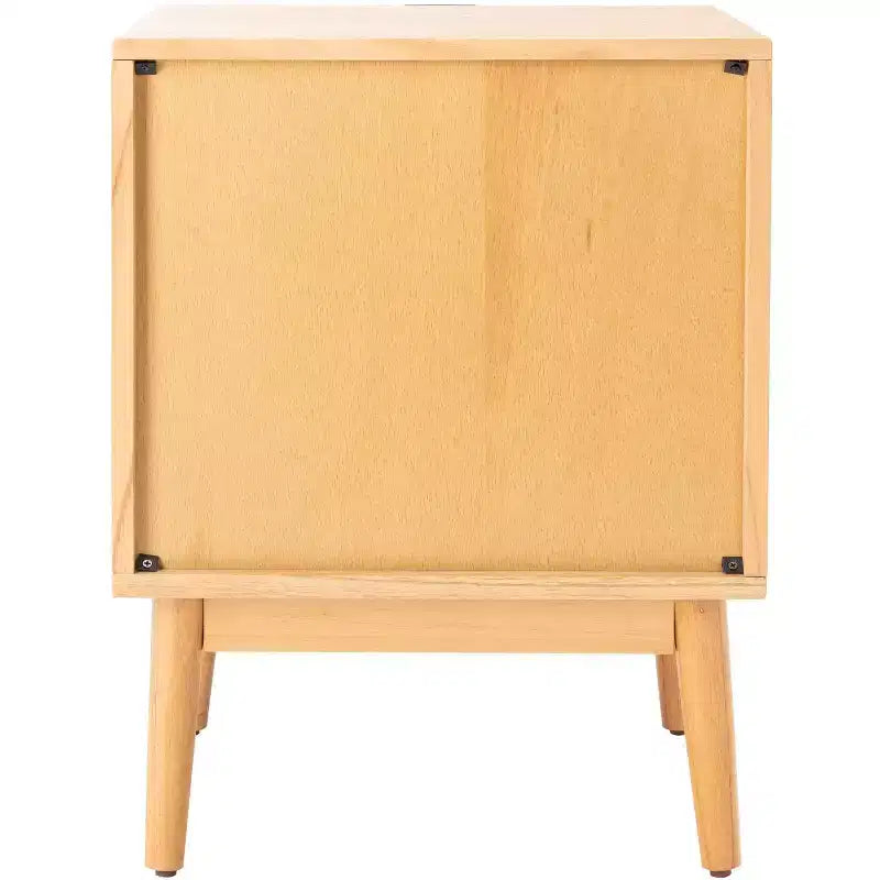 2-Drawer Rattan Nightstand – Mid-Century Coastal Style