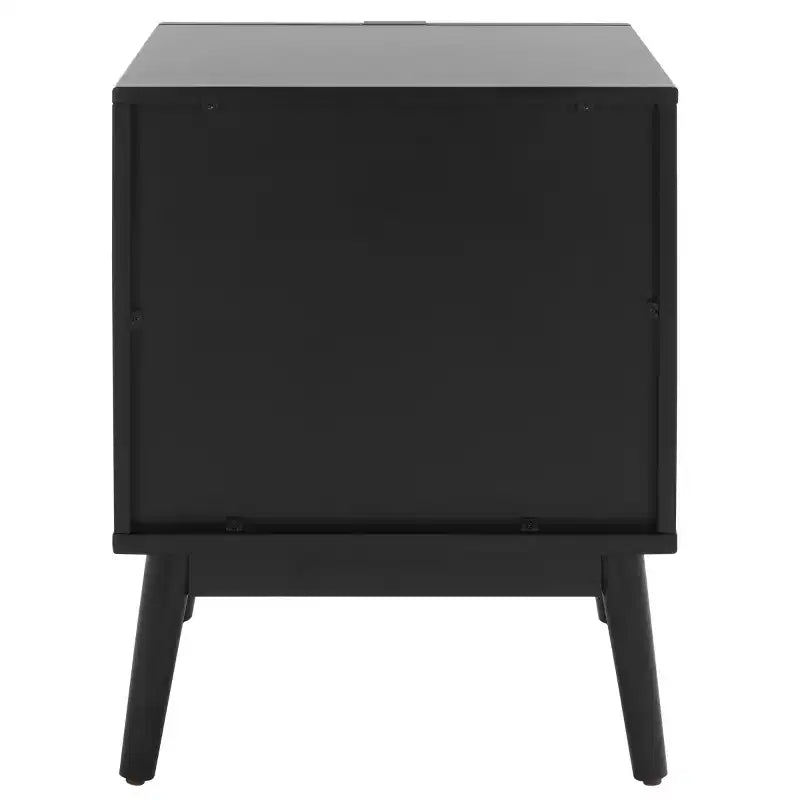 2-Drawer Rattan Nightstand – Mid-Century Coastal Style