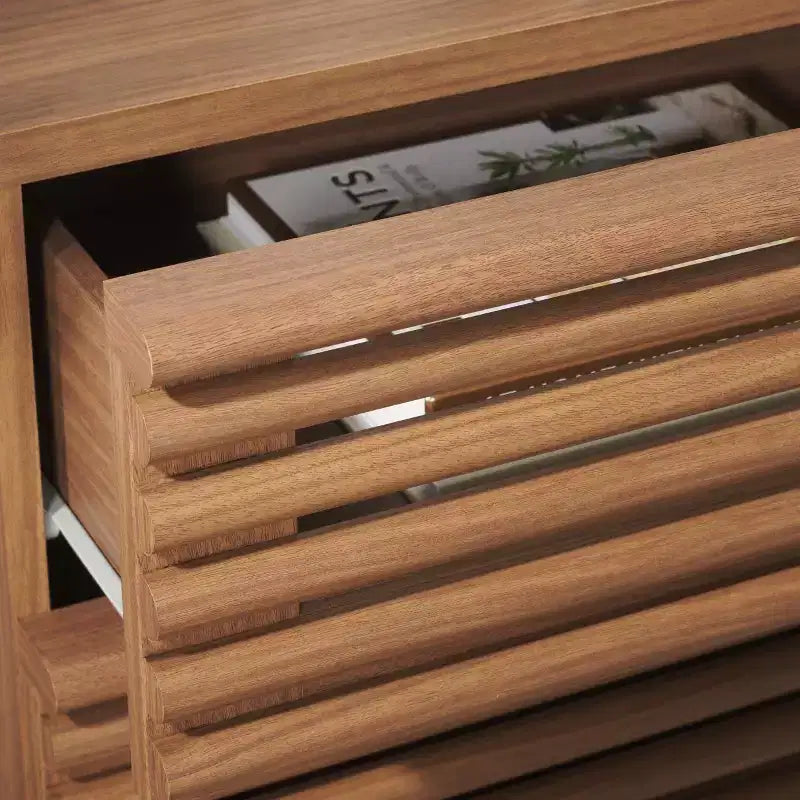2-Drawer Elegant Nightstand – Clean-Lined Modern Bedroom Design