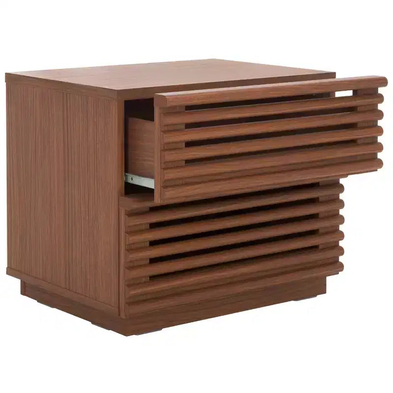 2-Drawer Elegant Nightstand – Clean-Lined Modern Bedroom Design