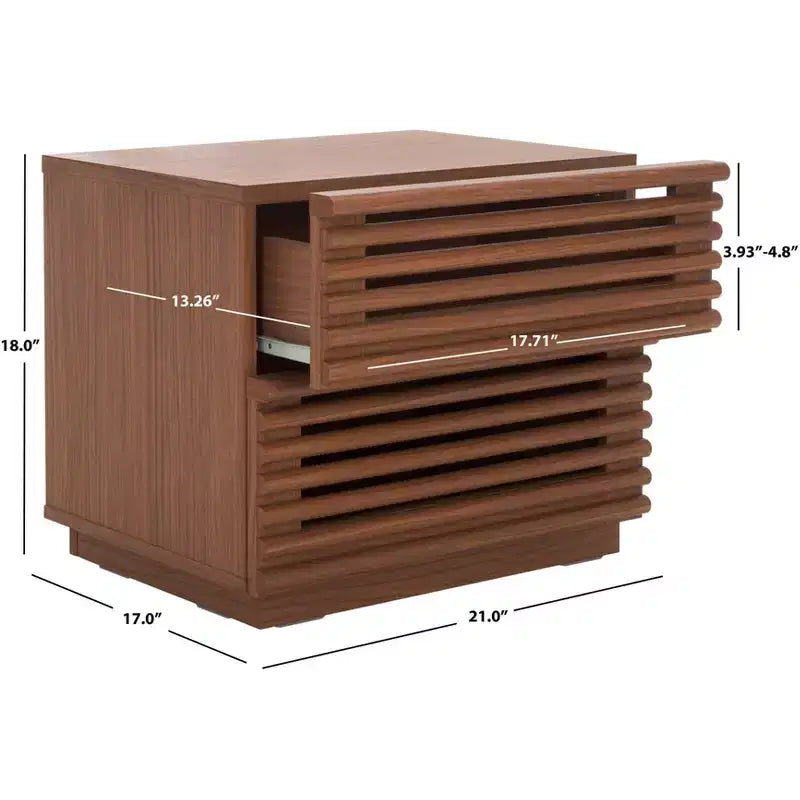 2-Drawer Elegant Nightstand – Clean-Lined Modern Bedroom Design