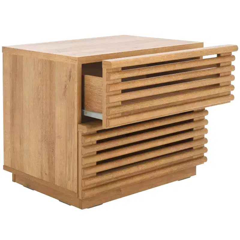 2-Drawer Elegant Nightstand – Clean-Lined Modern Bedroom Design