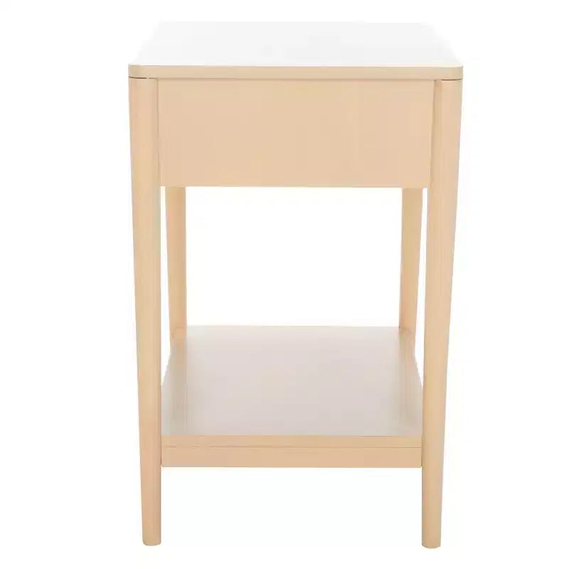1-Drawer Whitewash Nightstand – Classic Timeless Bedroom Style