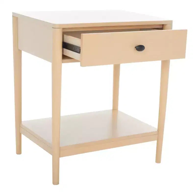 1-Drawer Whitewash Nightstand – Classic Timeless Bedroom Style