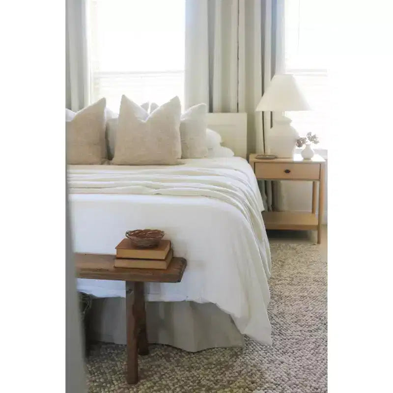 1-Drawer Whitewash Nightstand – Classic Timeless Bedroom Style