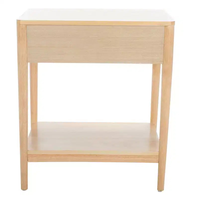 1-Drawer Whitewash Nightstand – Classic Timeless Bedroom Style