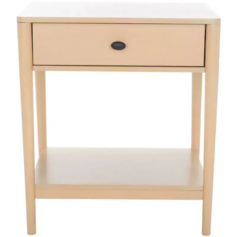 1-Drawer Whitewash Nightstand – Classic Timeless Bedroom Style