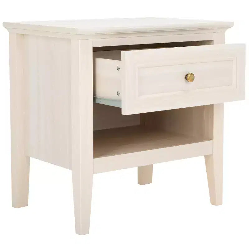 1-Drawer 1-Shelf Nightstand – Warm Wood Grain Finish, Timeless Elegance