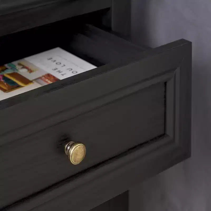 1-Drawer 1-Shelf Nightstand – Warm Wood Grain Finish, Timeless Elegance