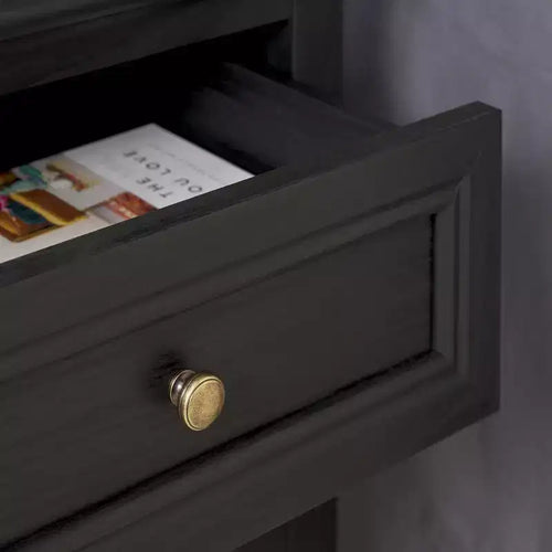 1-Drawer 1-Shelf Nightstand – Warm Wood Grain Finish, Timeless Elegance