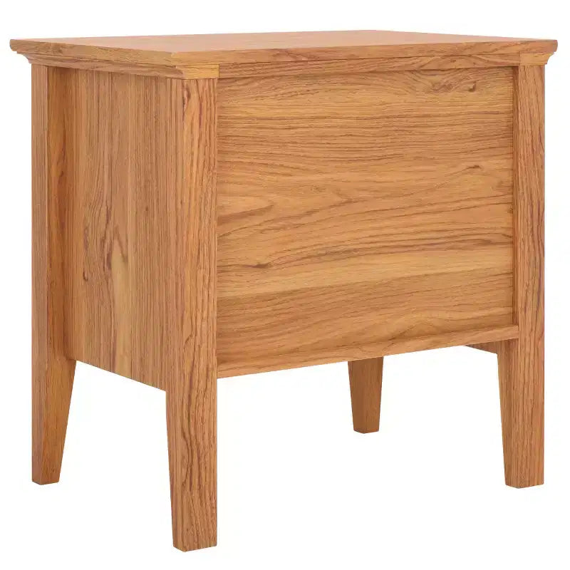 1-Drawer 1-Shelf Nightstand – Warm Wood Grain Finish, Timeless Elegance